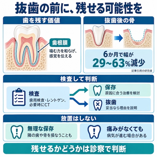 抜歯の前に、残せる可能性を