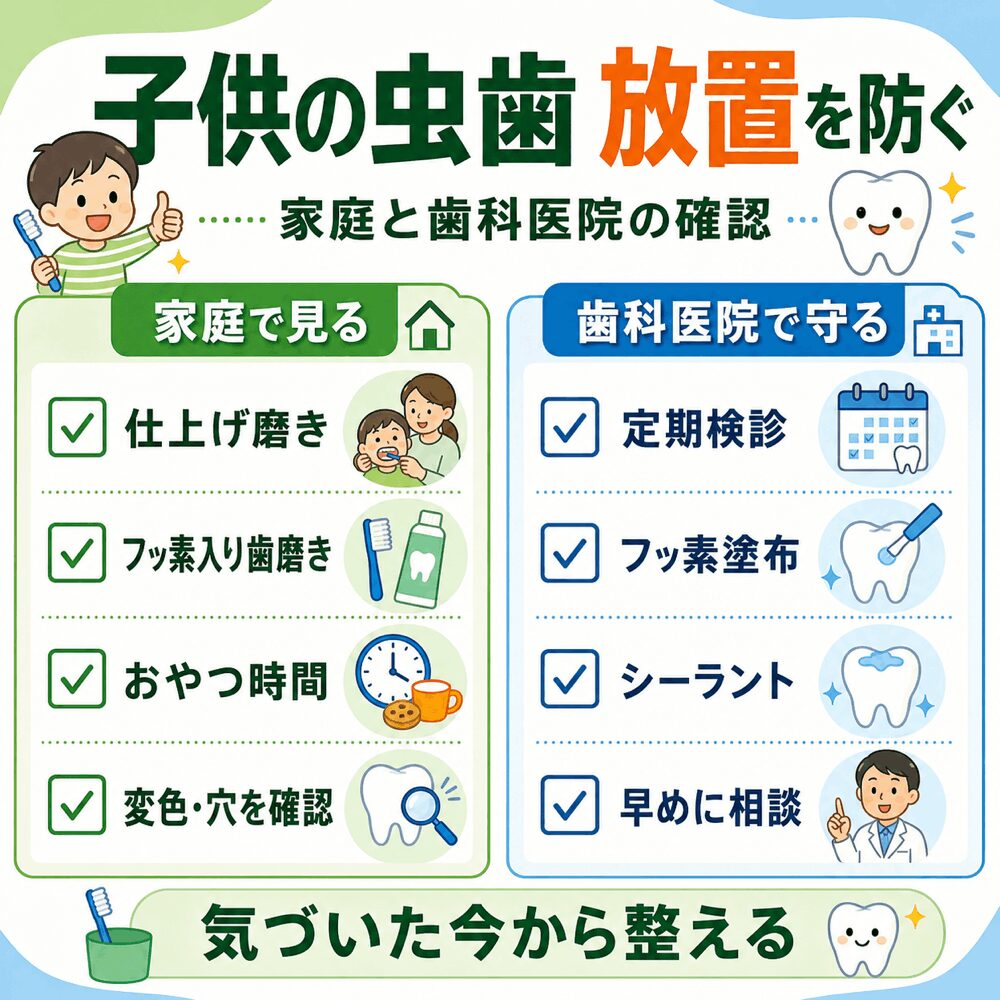 子供の虫歯放置を防ぐ